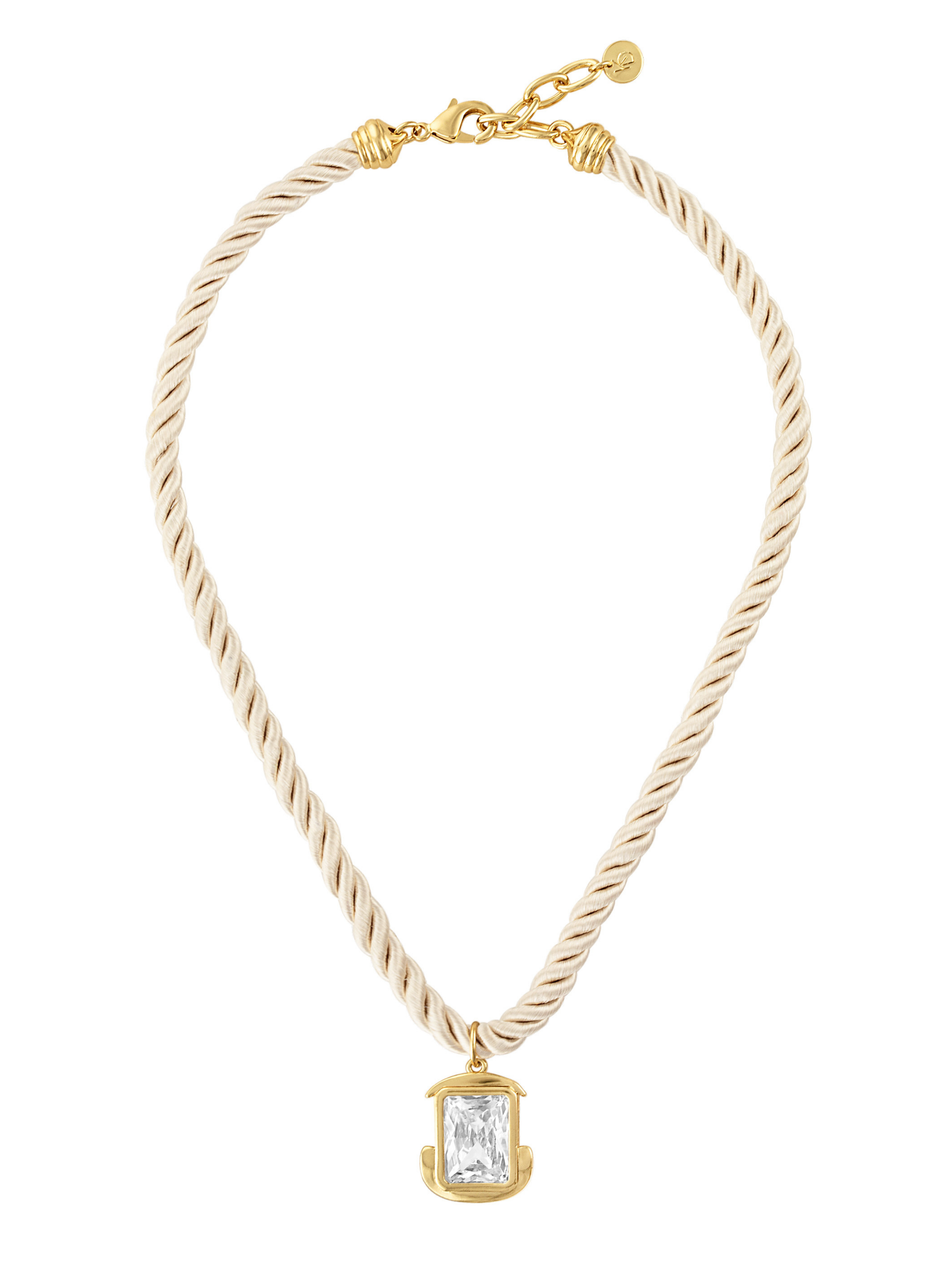 LYNETTE PENDANT ROPE NECKLACE: One Size