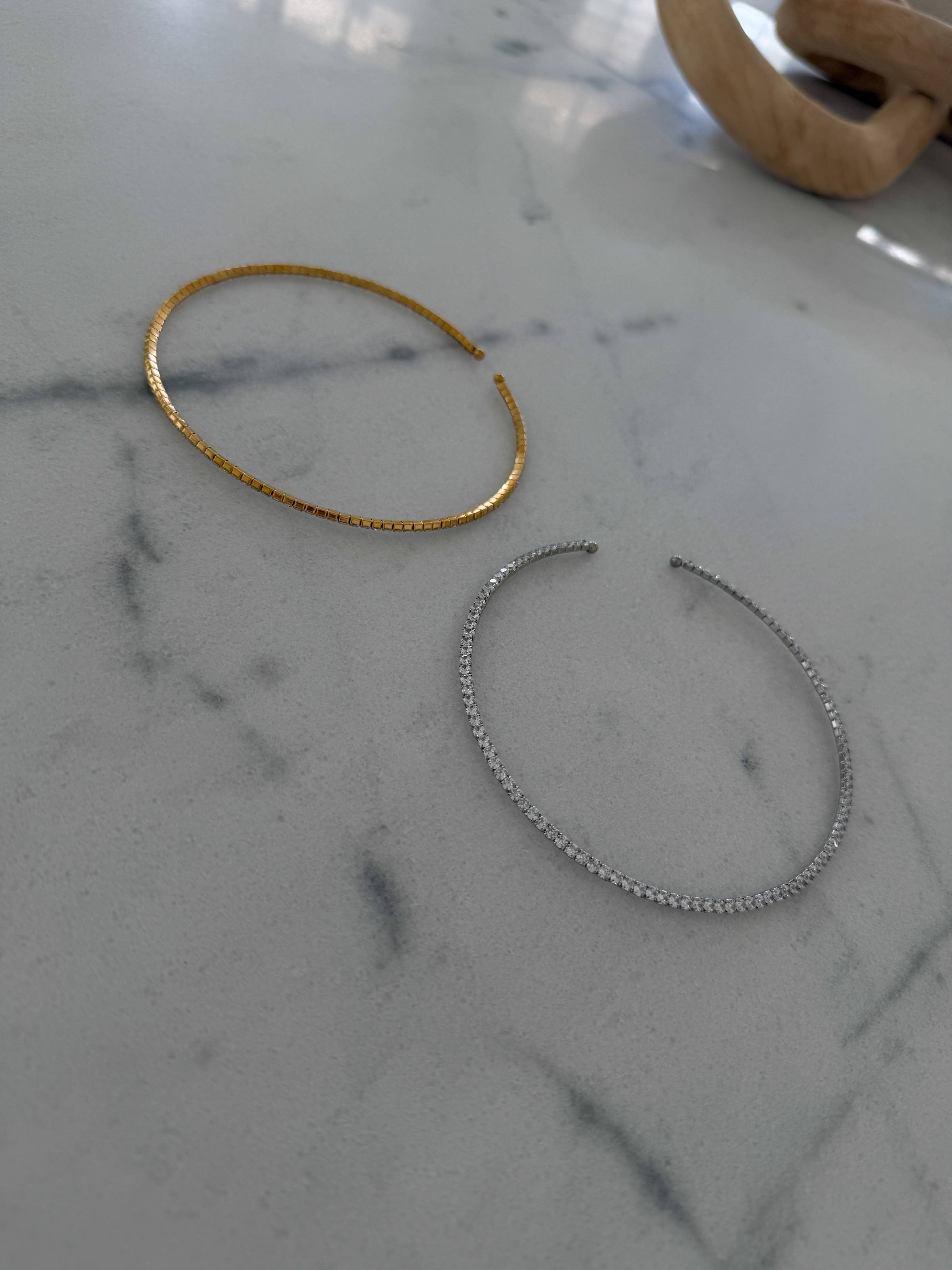 Luxe Tennis Necklace: Gold
