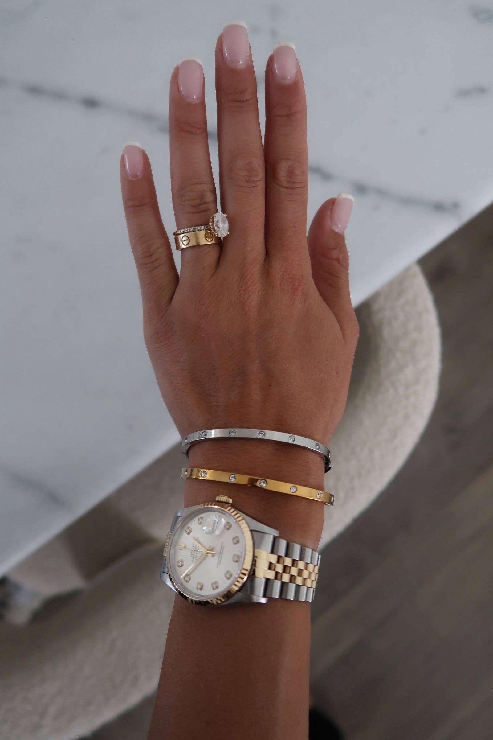 Glam Bangle: Silver