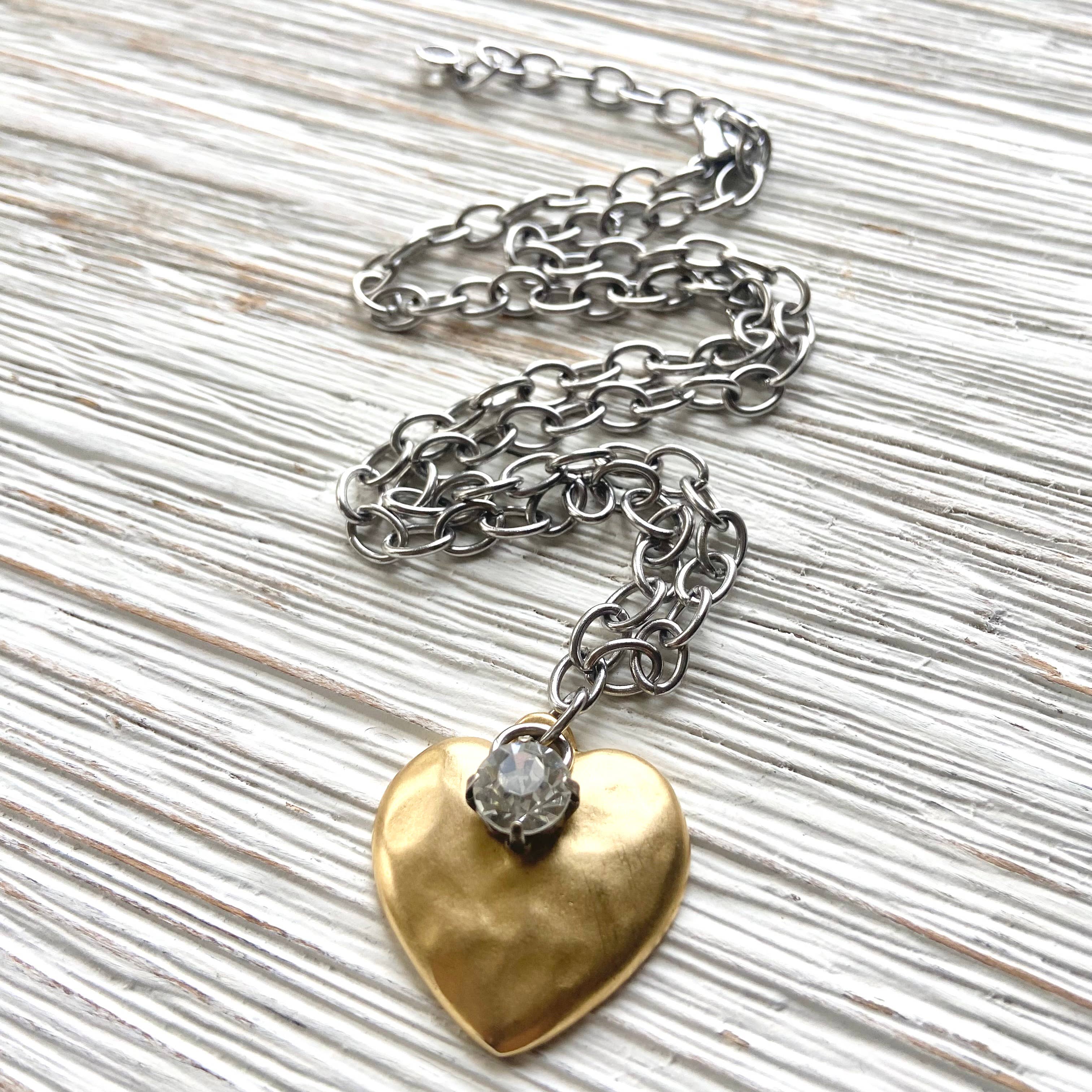 Hammered Heart Necklace