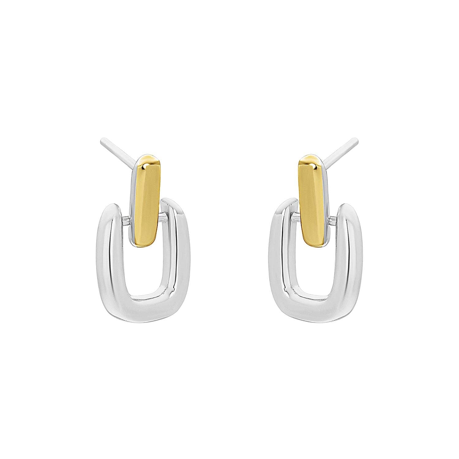 ALAIA MIXED METAL STUDS: GOLD