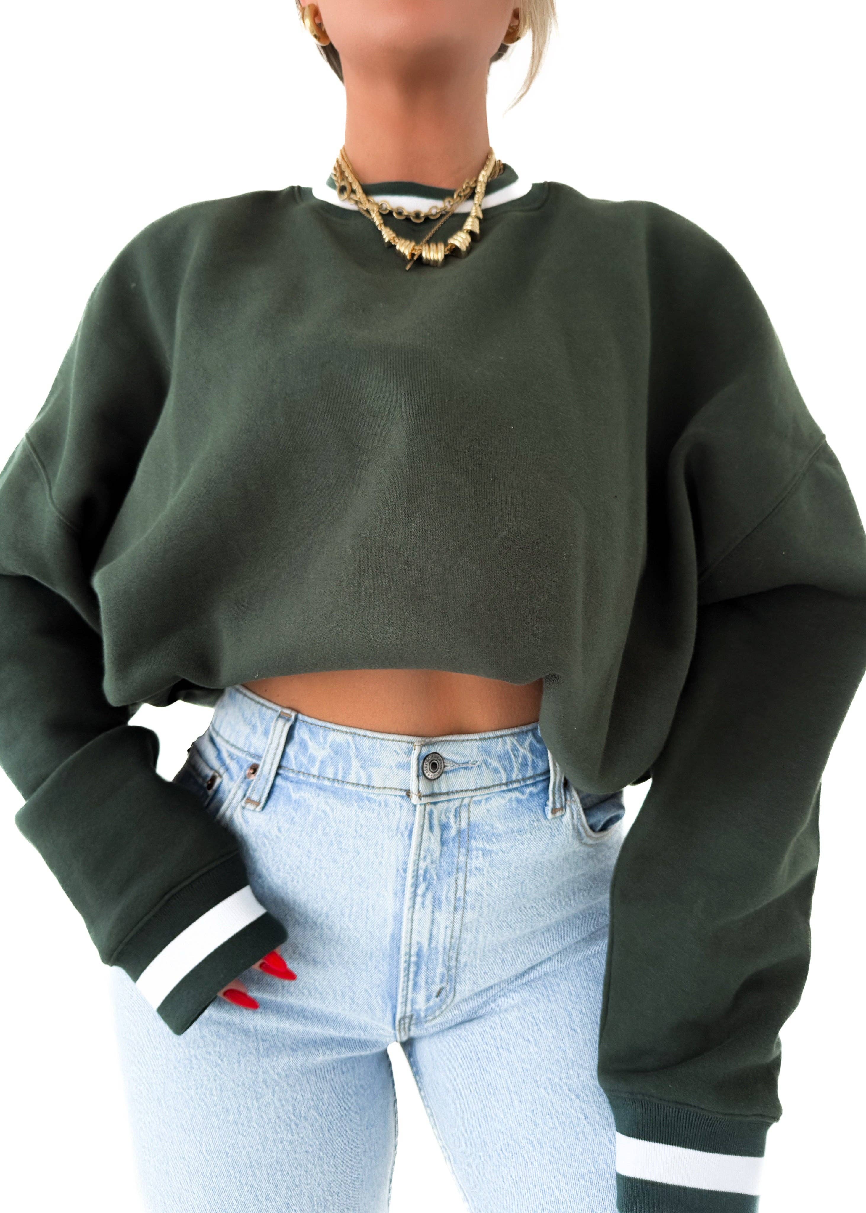 Varsity Oversized Crewneck Sweatshirt