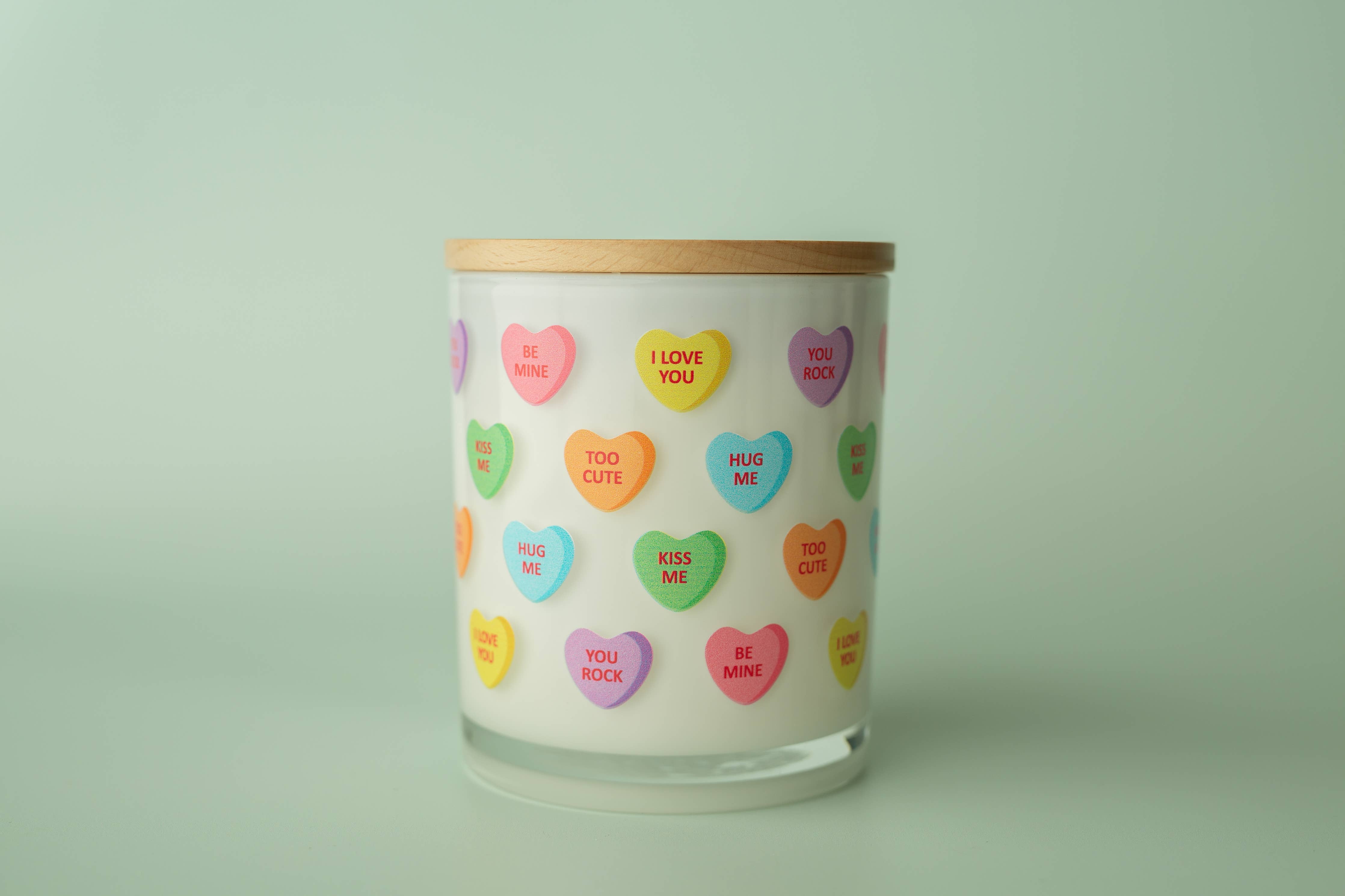 Candy Hearts Valentines Soy Candle: Date Night