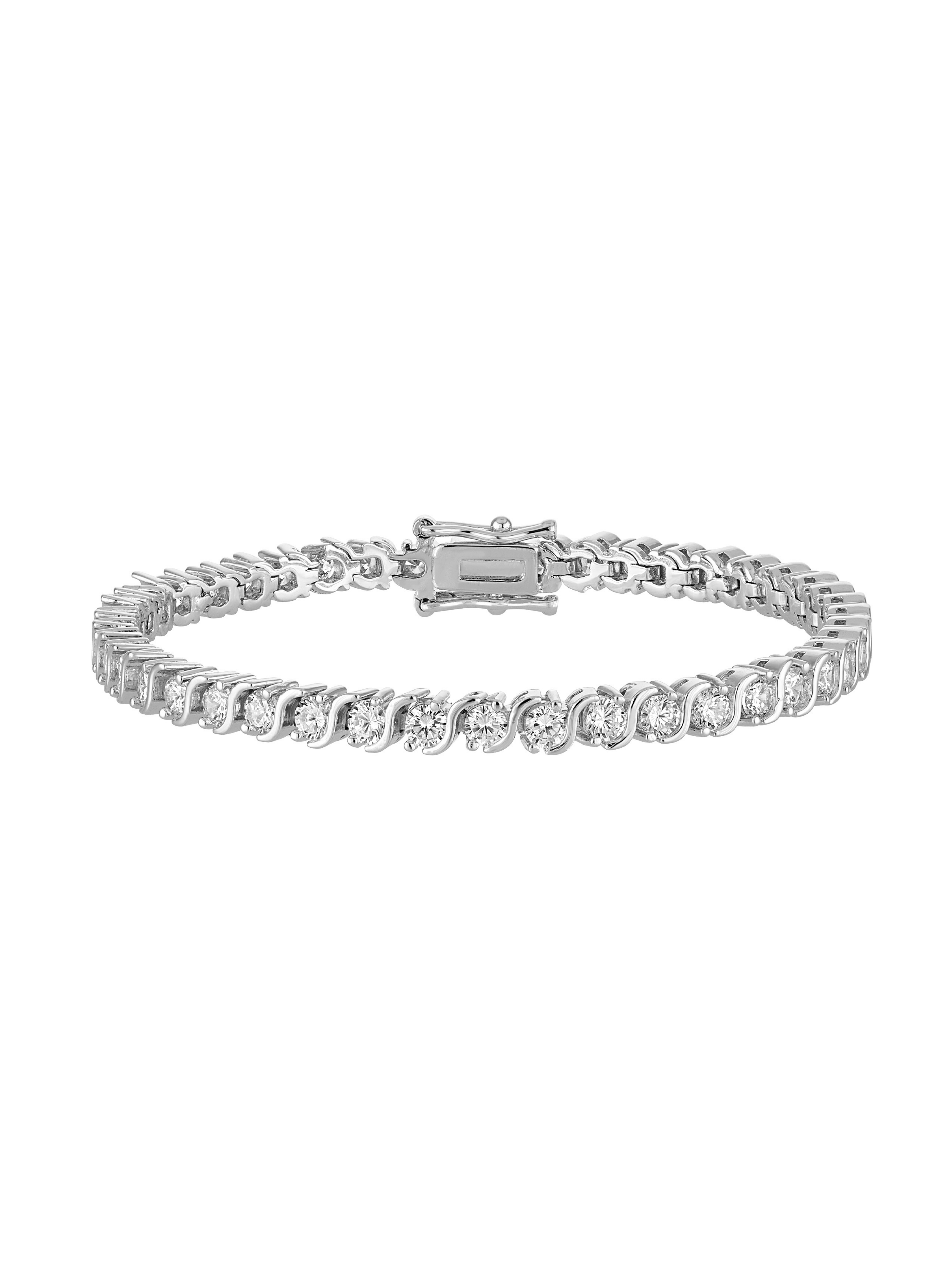 HOLLY TENNIS BRACELET SILVER: One Size