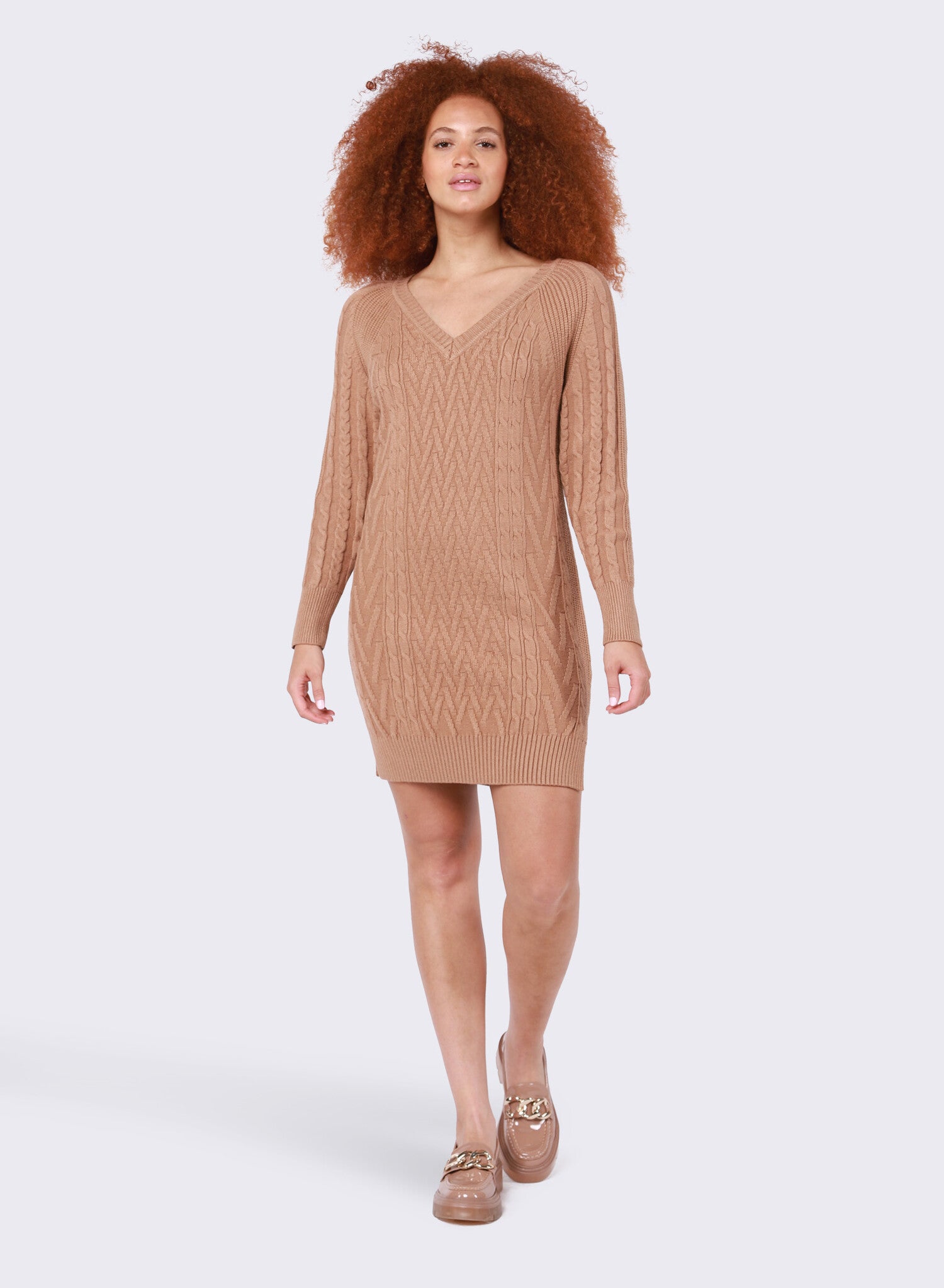 Cable Knit Sweater Dress