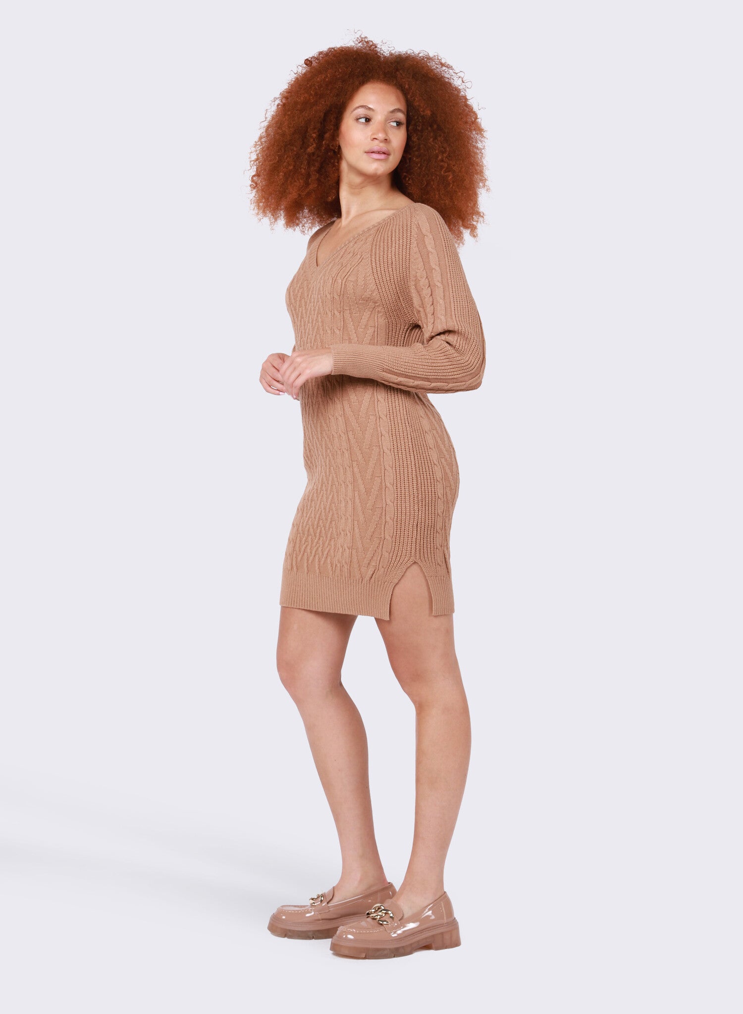 Cable Knit Sweater Dress