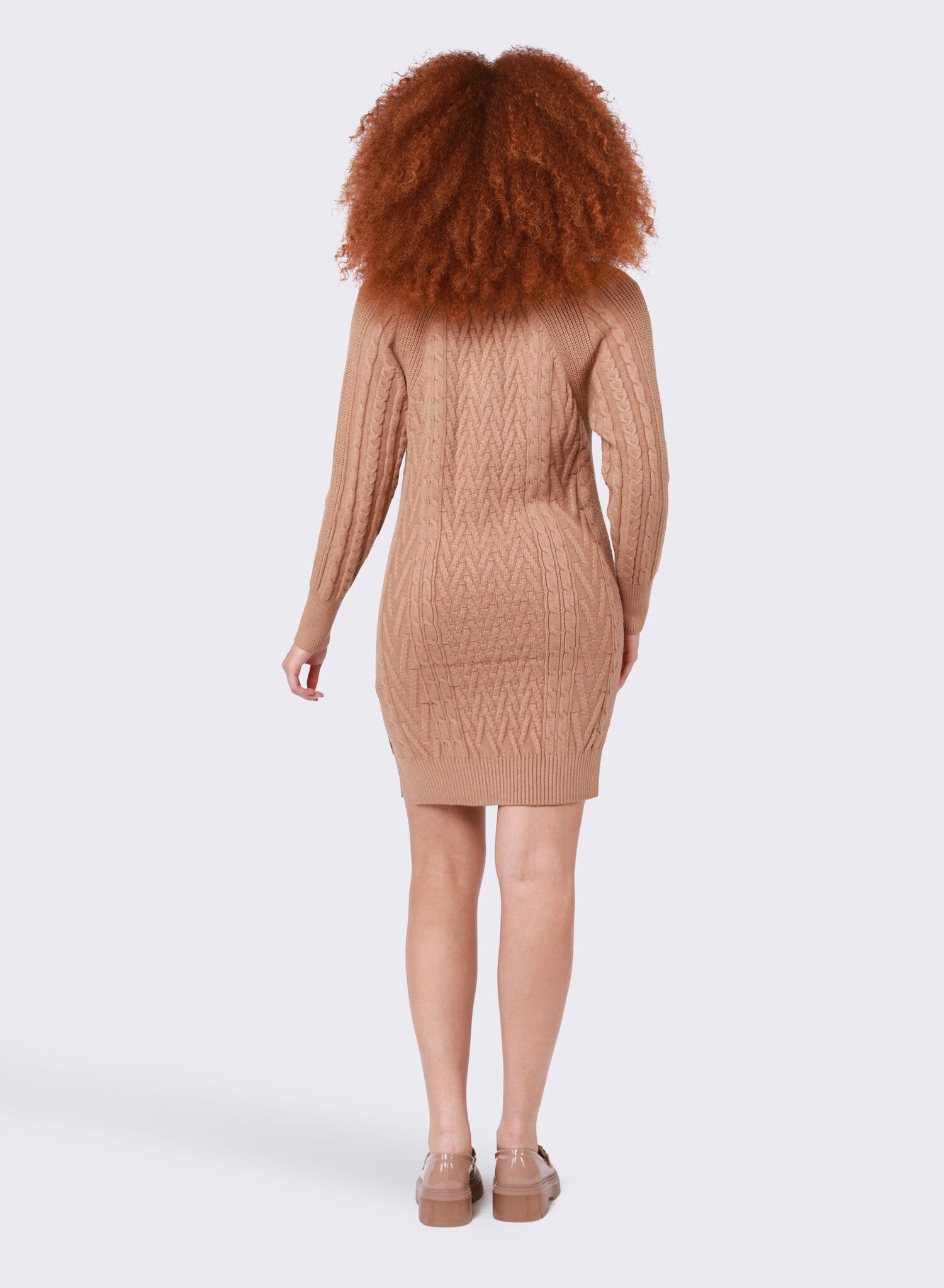 Cable Knit Sweater Dress