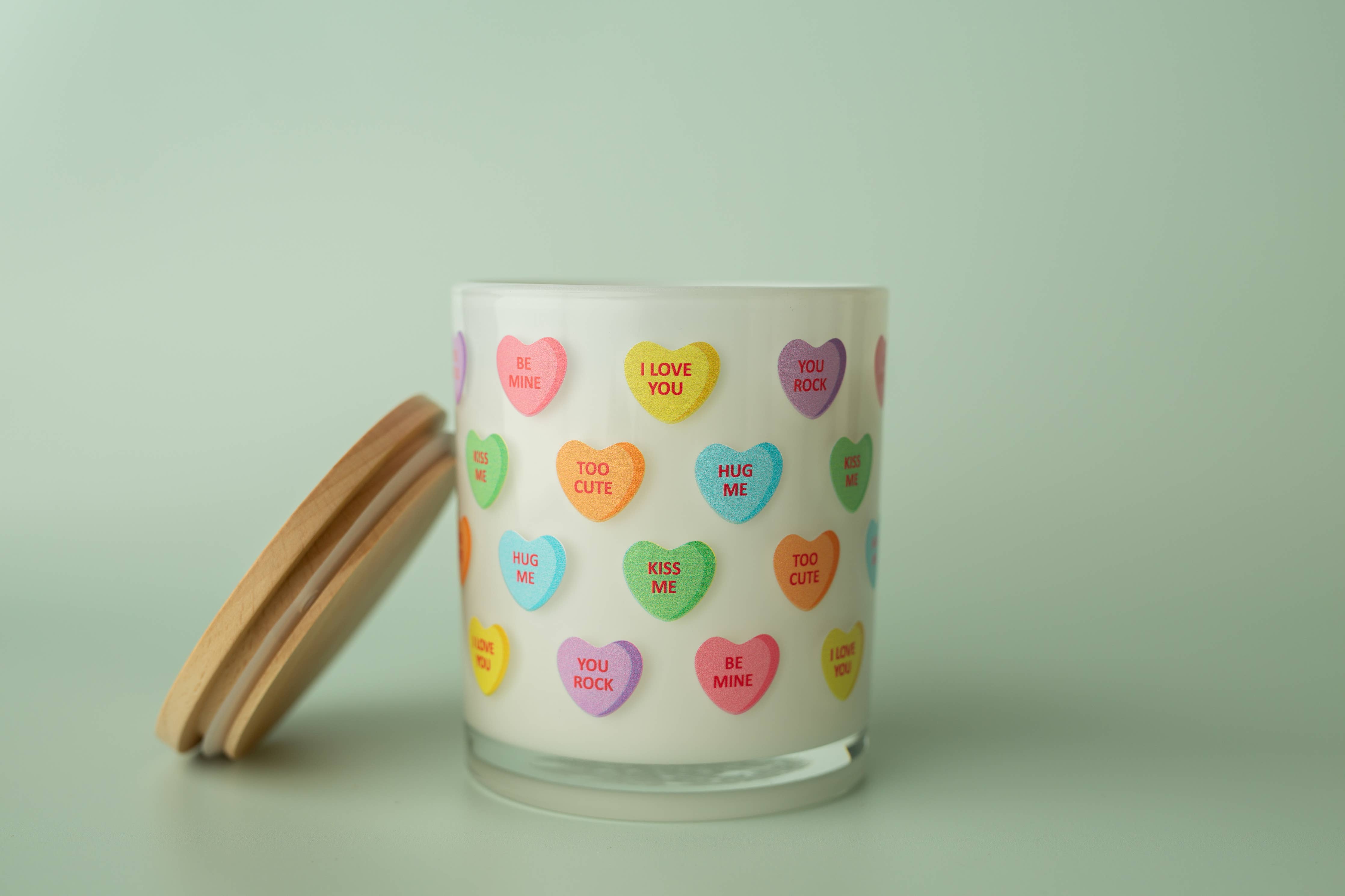 Candy Hearts Valentines Soy Candle: Date Night