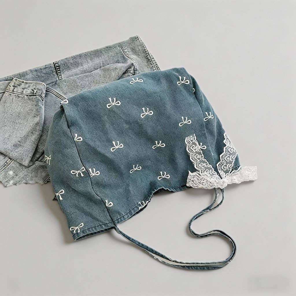 Denim Bow Tote Bag