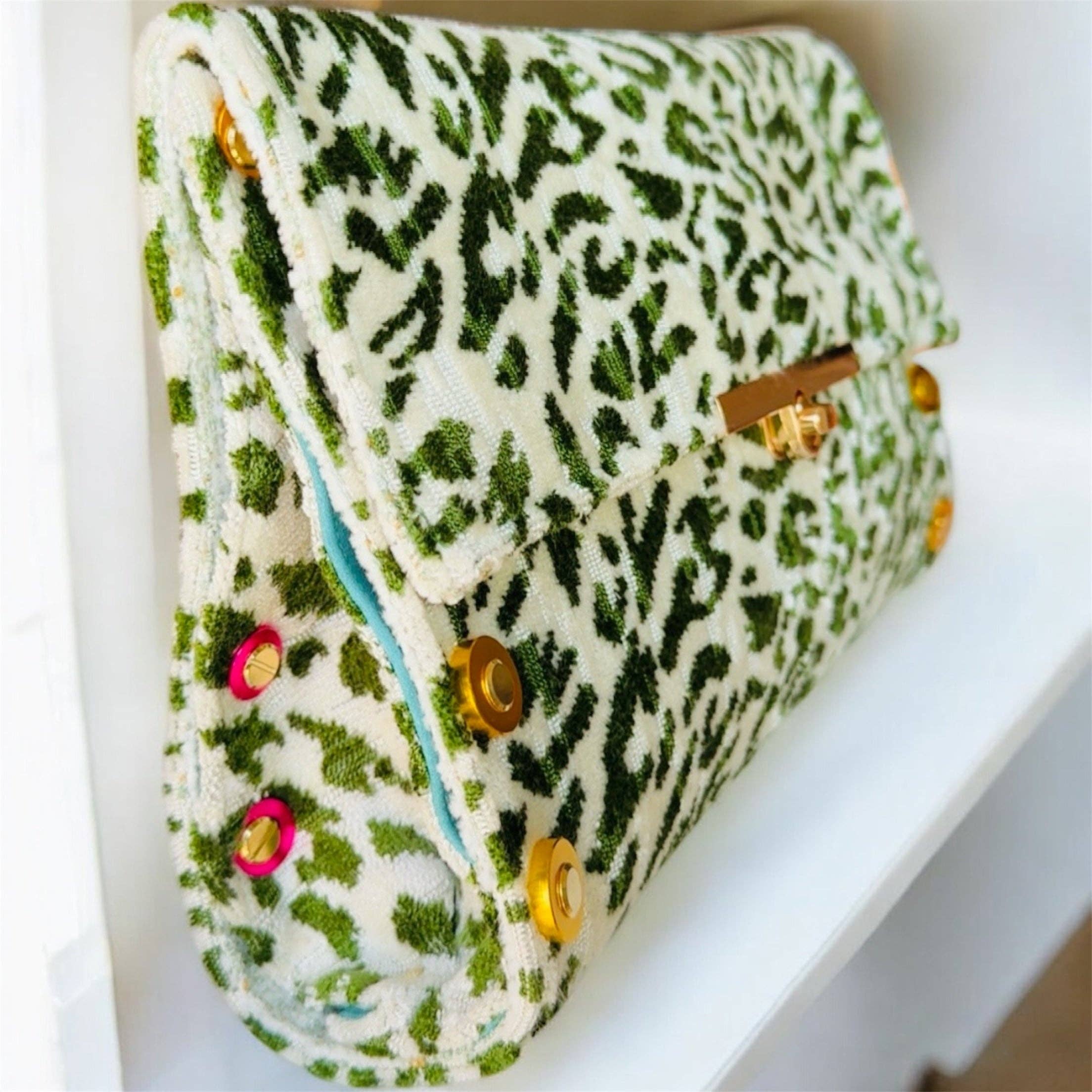 Wicked Green and Teal Clutch
