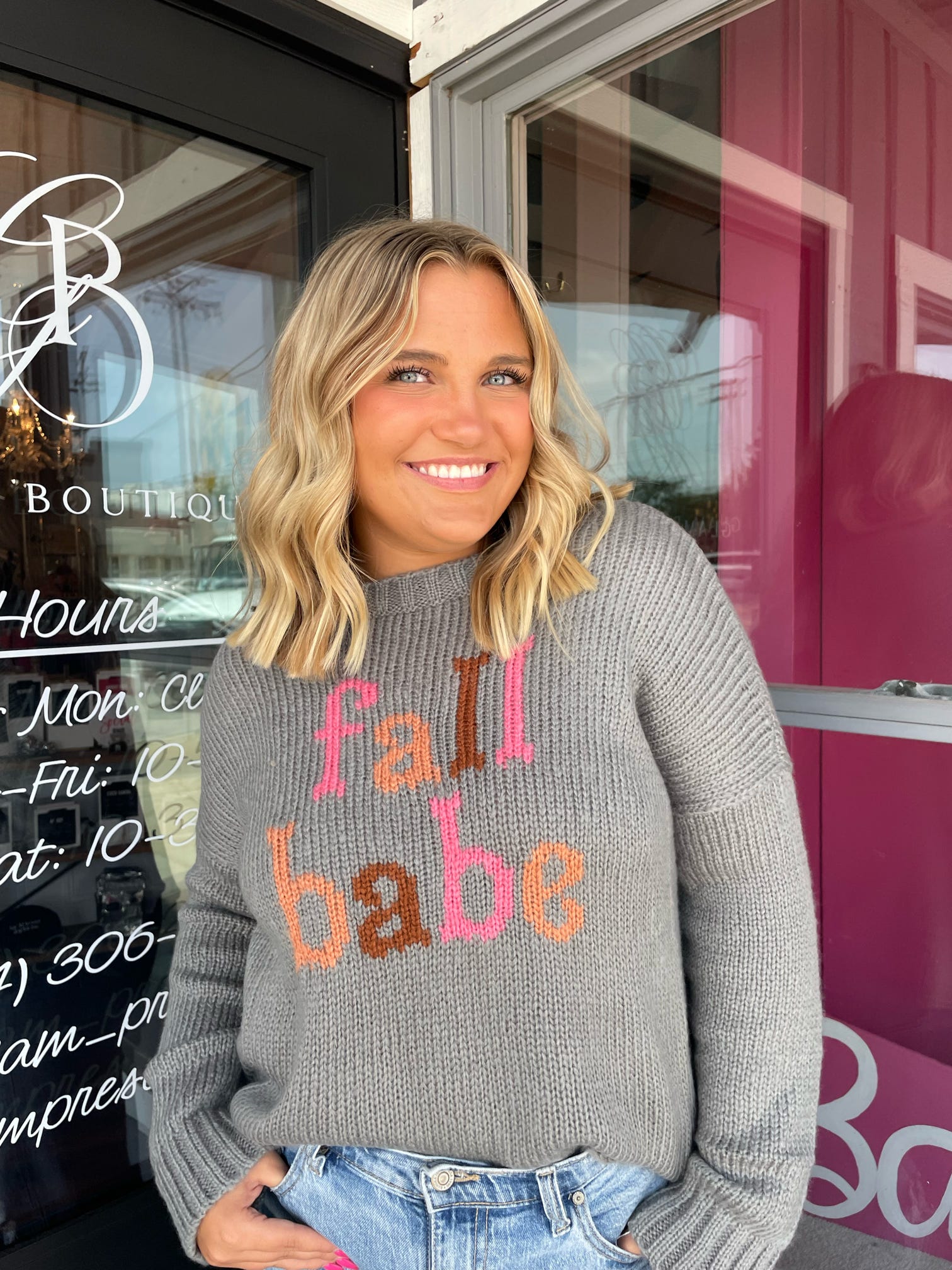 Fall Babe Crewneck Sweater - Final Sale