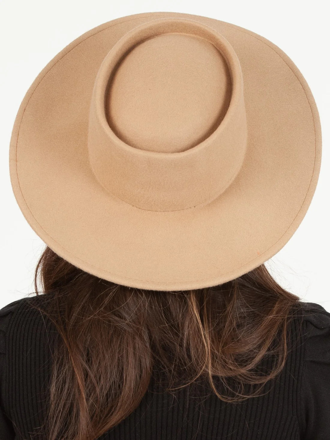 Tan Wool Boater Hat