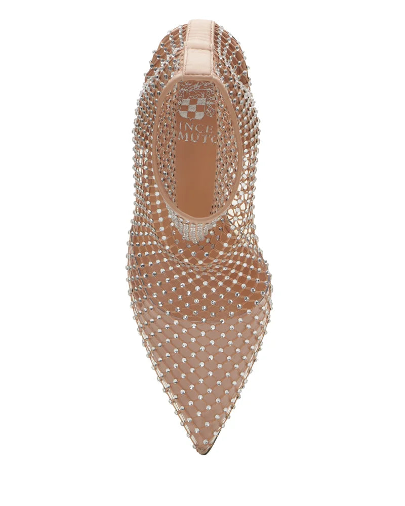 Fishnet Pointy Toe Bootie