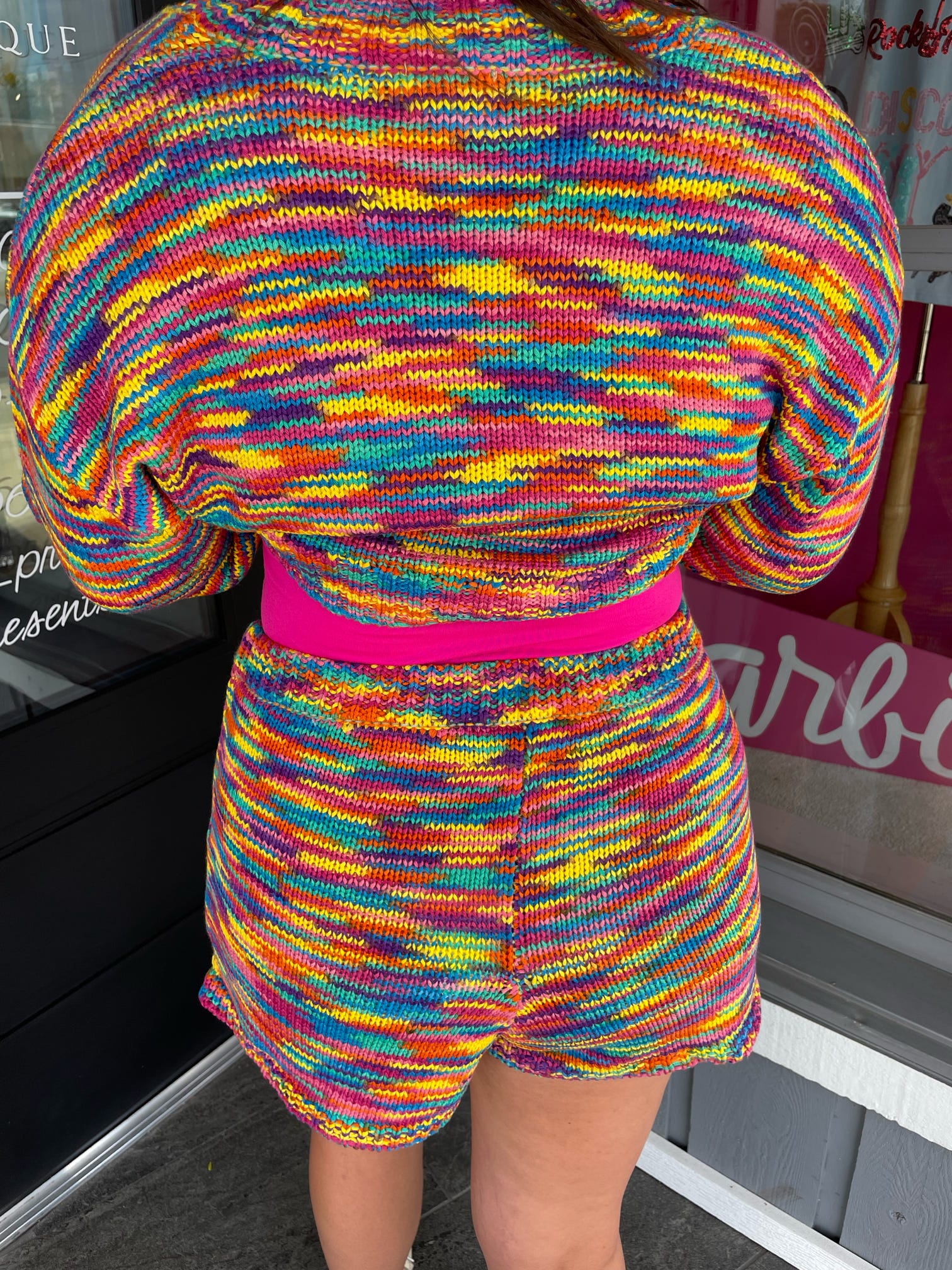Colorful Space Dye Knit Boardwalk Shorts