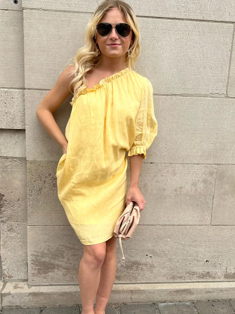 Yellow Asymmetrical Dress - Final Sale