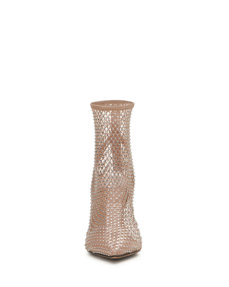 Fishnet Pointy Toe Bootie
