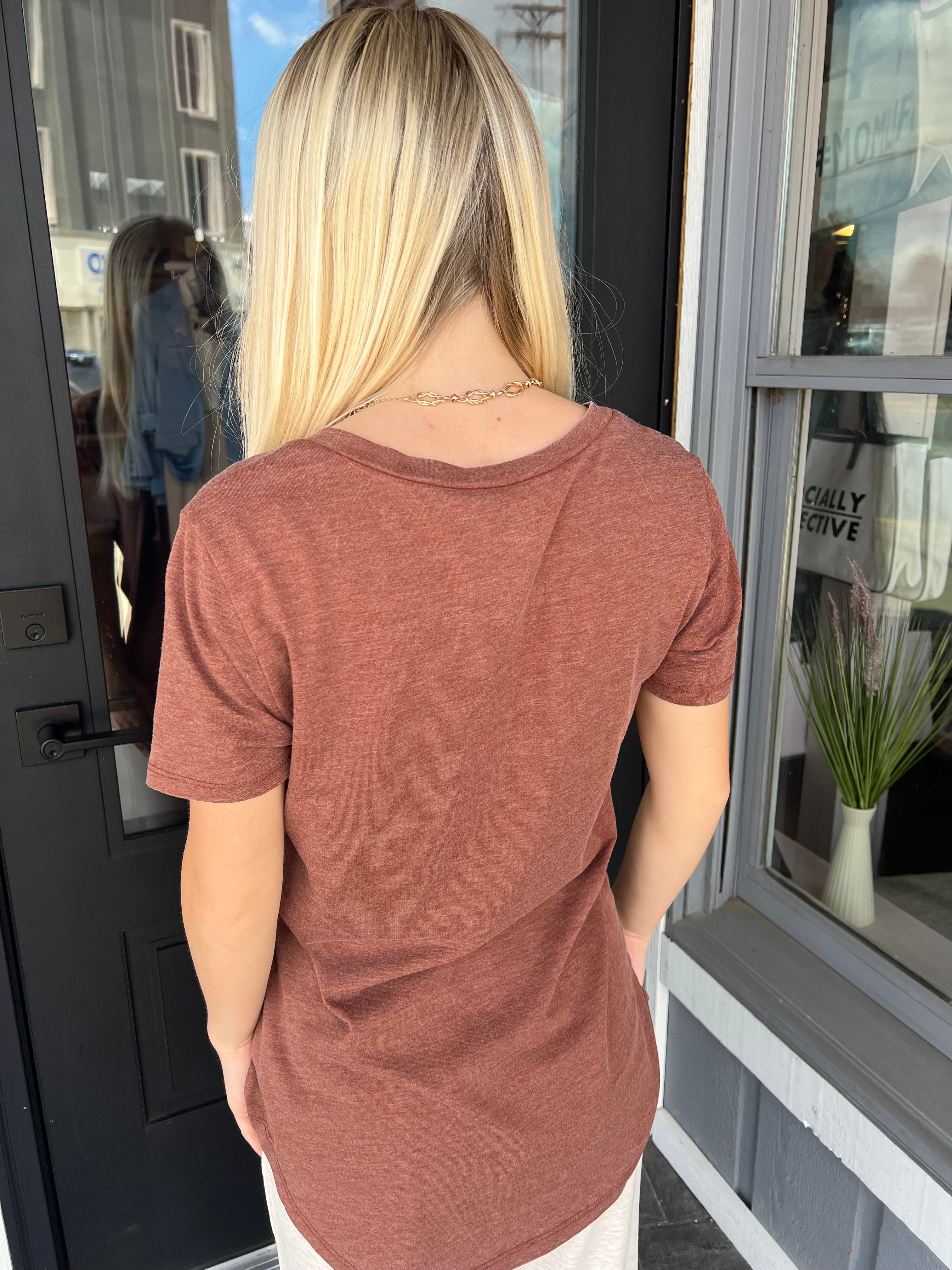 Dark Brown Pocket Tee