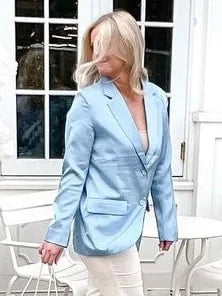 Blue Satin Blazer