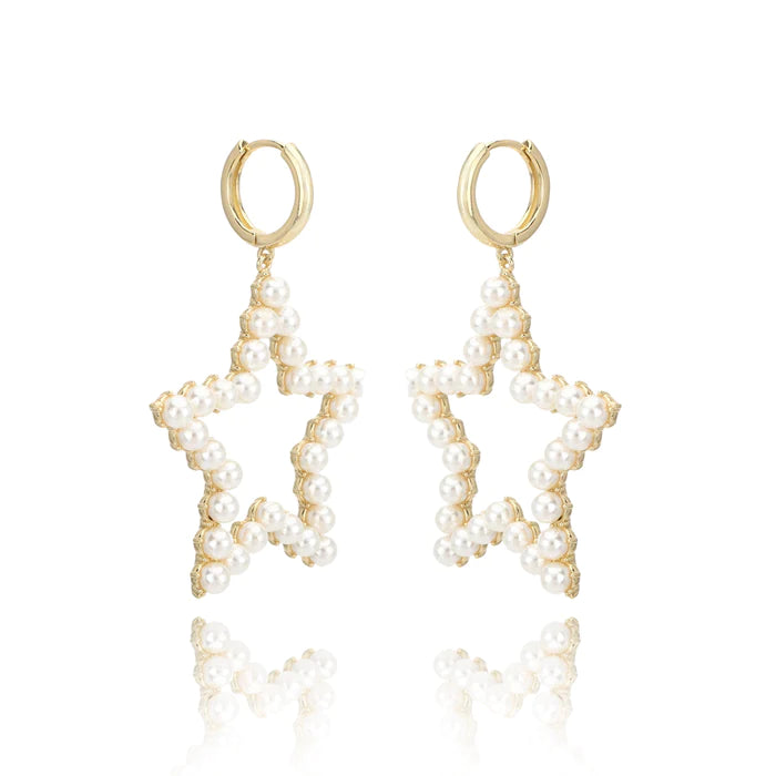 Luna Pearl Star Earrings