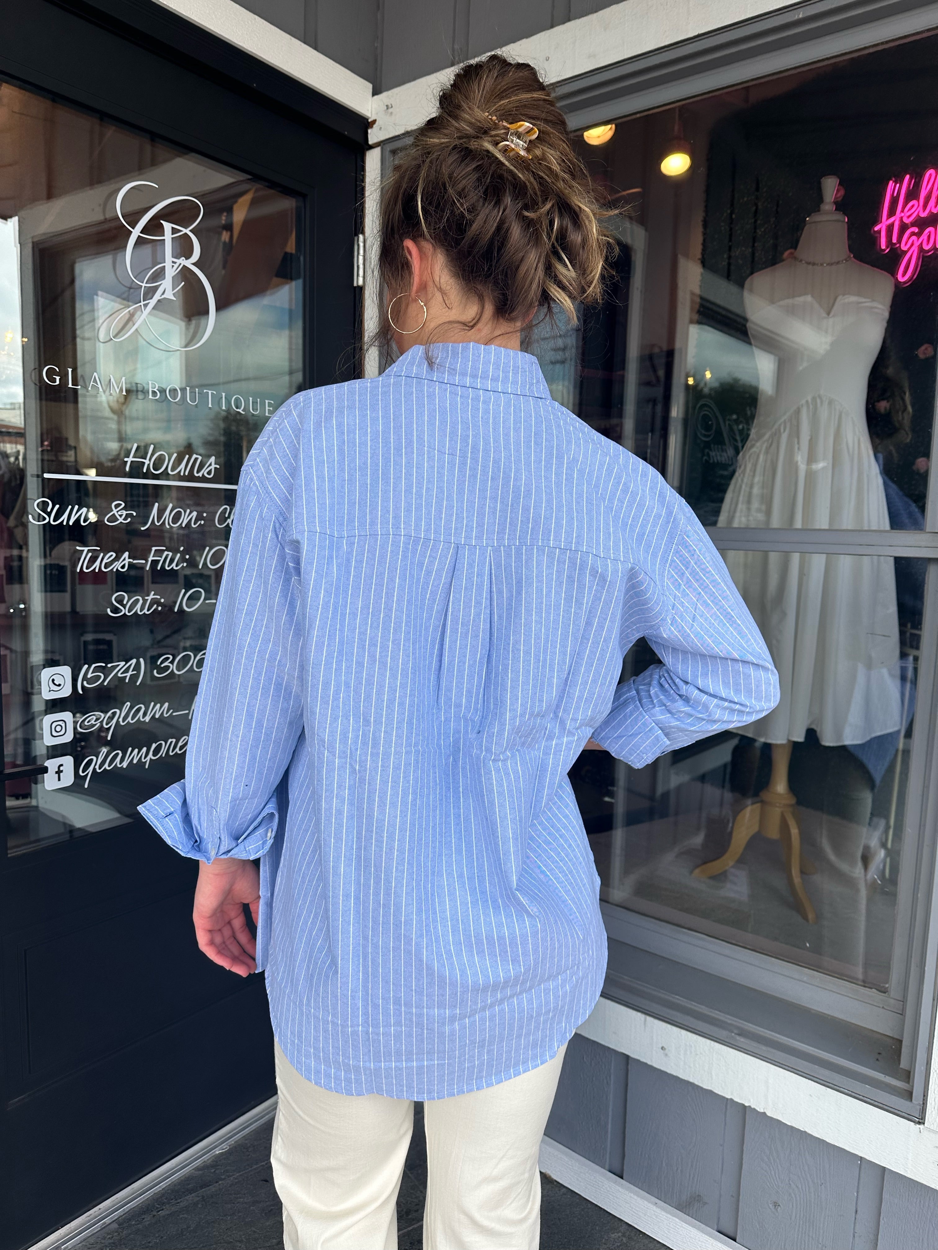 Blue Striped Button Down