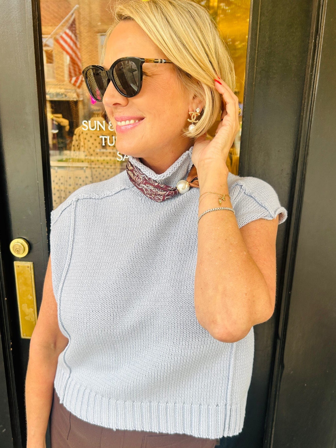 The Sutton Mock Neck Knit