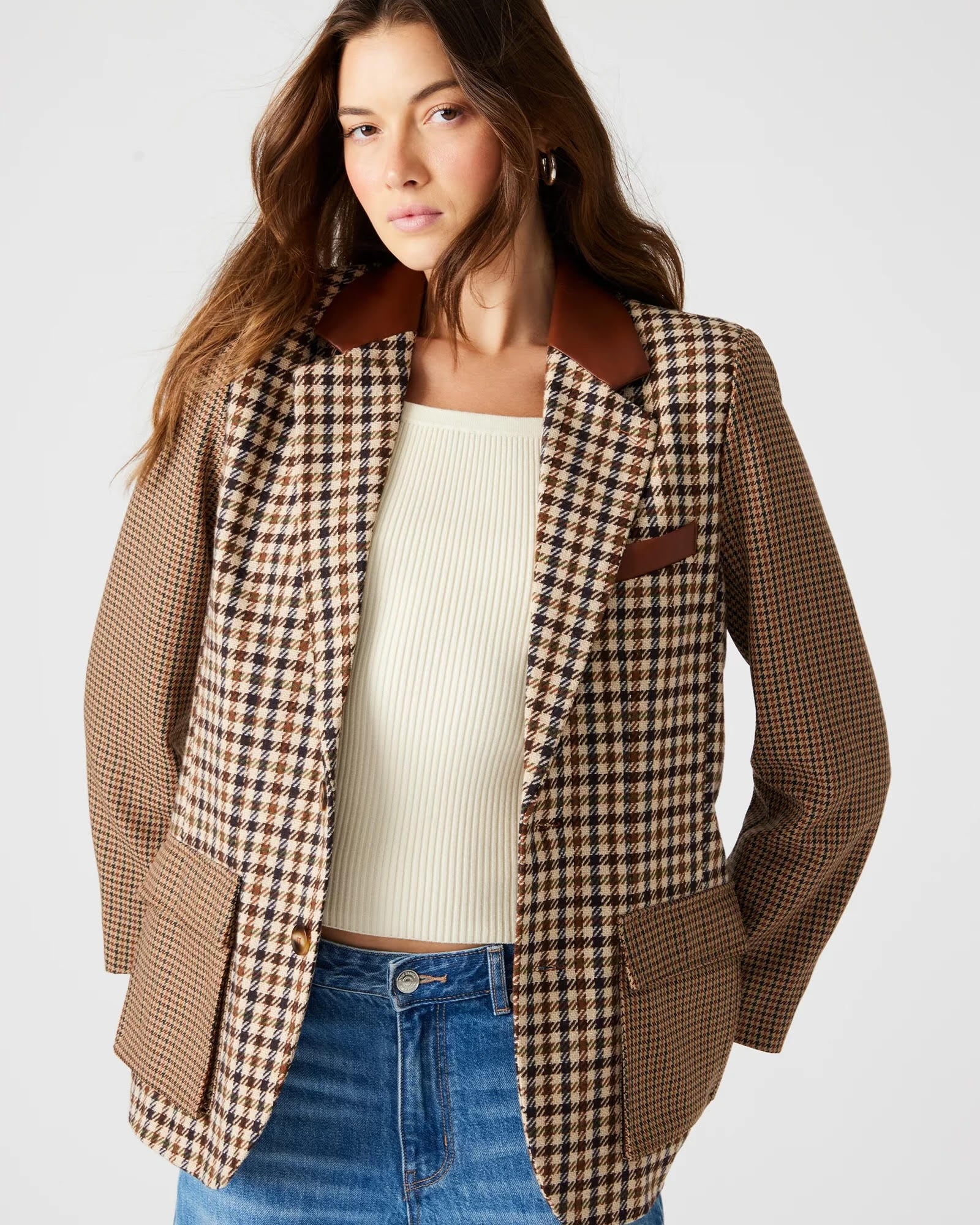 Brown Plaid Blazer