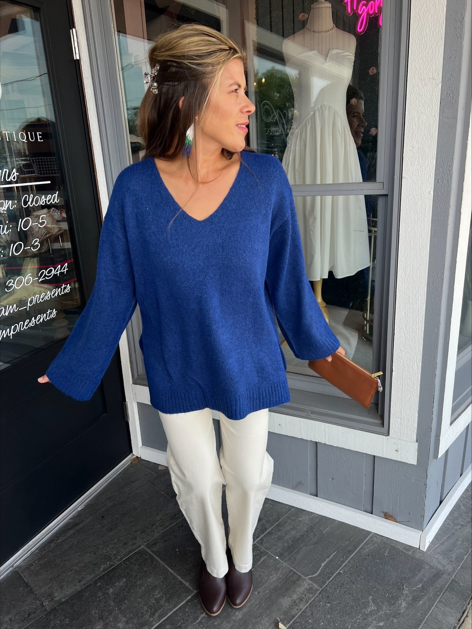 Blue Modern Sweater