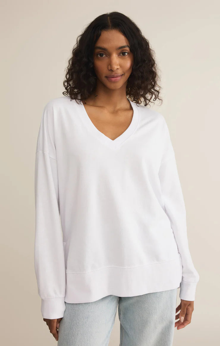 Modern V-Neck Weekender White